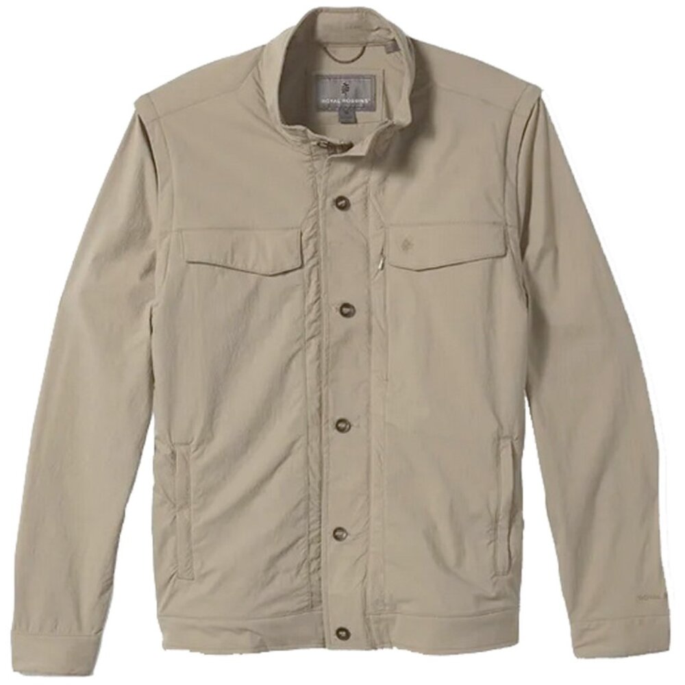 NEW $130 Royal Robbins Traveler Convertible Jacket II! Tan Jacket Turns to Vest
